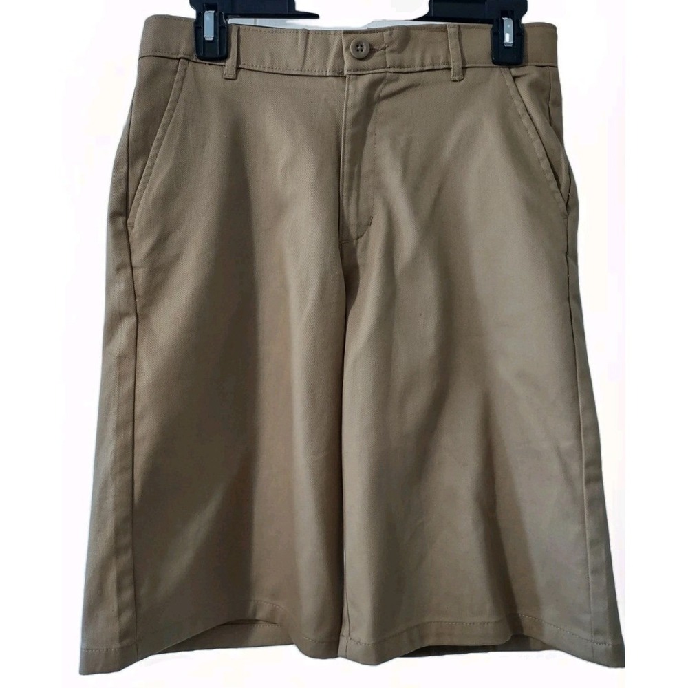 Shorts Nautica Khaki 20 Regular Boys School Uniform Flat Front Adjustable Waist